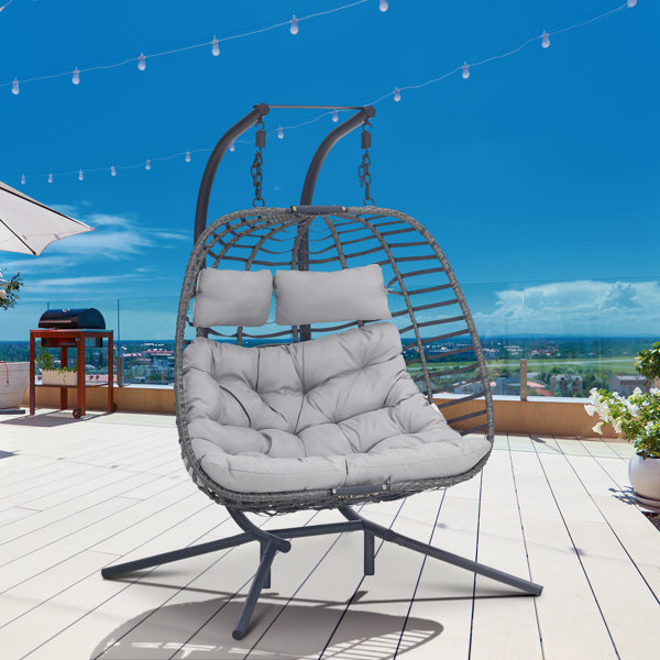 Outdoor double swing chair with stand Clearance